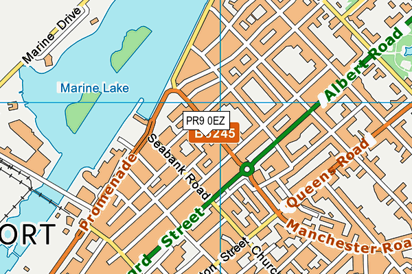 PR9 0EZ map - OS VectorMap District (Ordnance Survey)