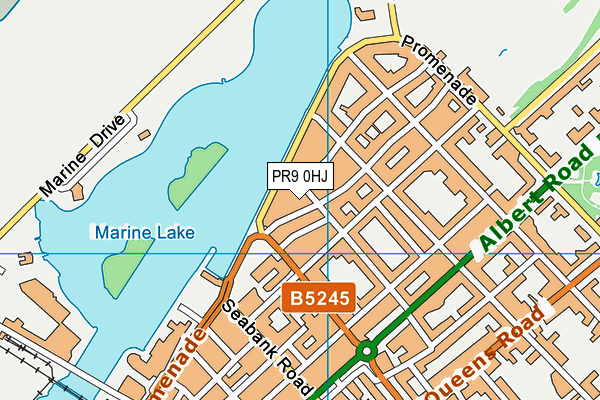 PR9 0HJ map - OS VectorMap District (Ordnance Survey)