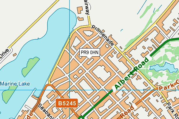 PR9 0HN map - OS VectorMap District (Ordnance Survey)