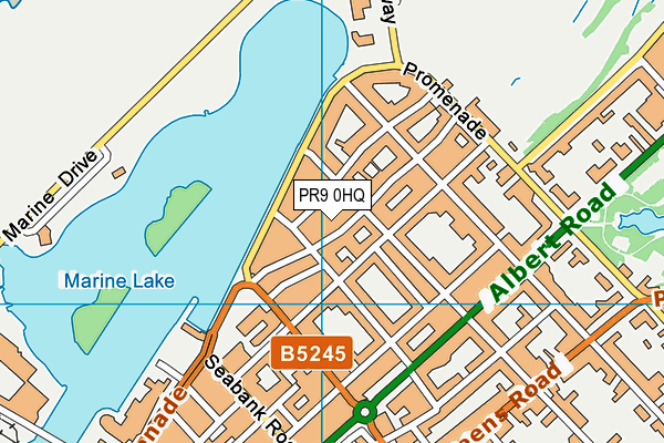 PR9 0HQ map - OS VectorMap District (Ordnance Survey)