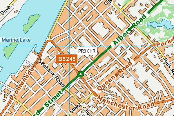 PR9 0HR map - OS VectorMap District (Ordnance Survey)