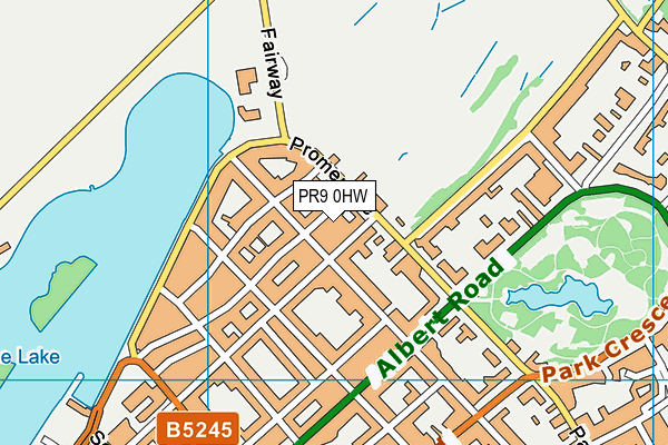 PR9 0HW map - OS VectorMap District (Ordnance Survey)