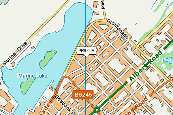 PR9 0JA map - OS VectorMap District (Ordnance Survey)