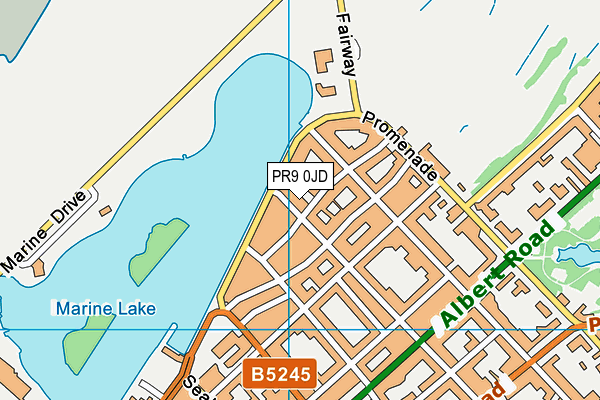 PR9 0JD map - OS VectorMap District (Ordnance Survey)