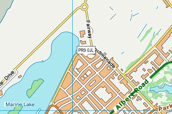 PR9 0JL map - OS VectorMap District (Ordnance Survey)