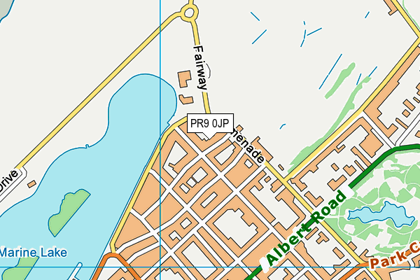 PR9 0JP map - OS VectorMap District (Ordnance Survey)