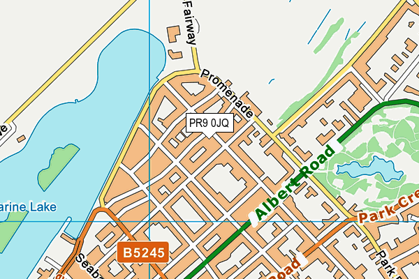 PR9 0JQ map - OS VectorMap District (Ordnance Survey)