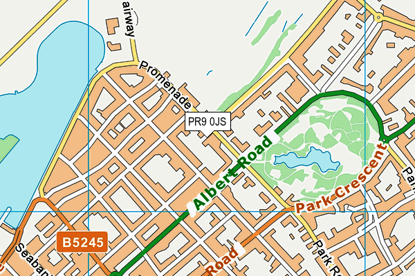 PR9 0JS map - OS VectorMap District (Ordnance Survey)