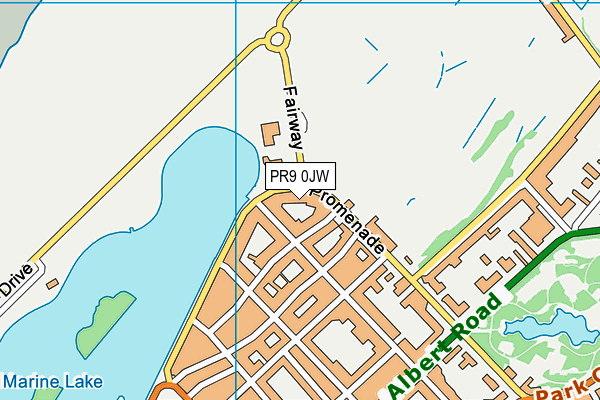 PR9 0JW map - OS VectorMap District (Ordnance Survey)