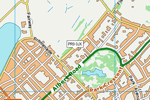 PR9 0JX map - OS VectorMap District (Ordnance Survey)