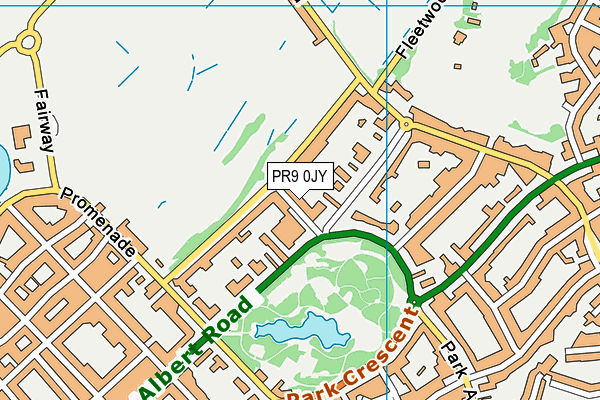 PR9 0JY map - OS VectorMap District (Ordnance Survey)