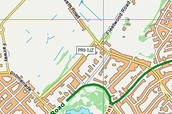 PR9 0JZ map - OS VectorMap District (Ordnance Survey)