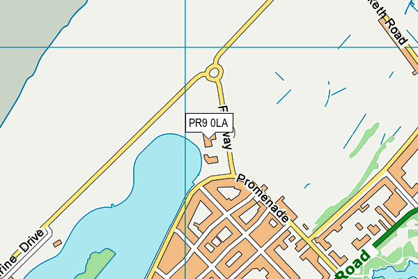 Lakeside Christian Centre map (PR9 0LA) - OS VectorMap District (Ordnance Survey)