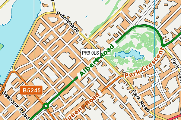 PR9 0LS map - OS VectorMap District (Ordnance Survey)
