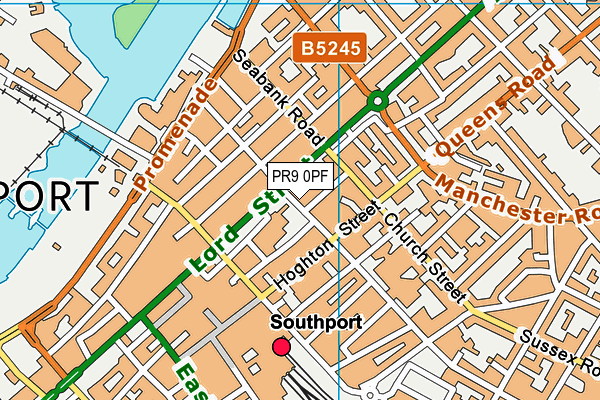 PR9 0PF map - OS VectorMap District (Ordnance Survey)