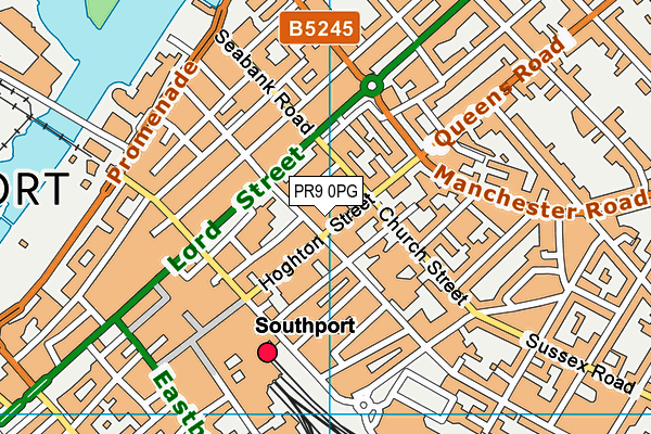 PR9 0PG map - OS VectorMap District (Ordnance Survey)