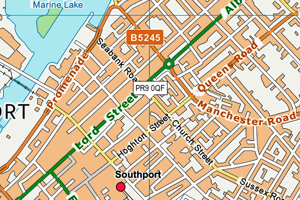 PR9 0QF map - OS VectorMap District (Ordnance Survey)