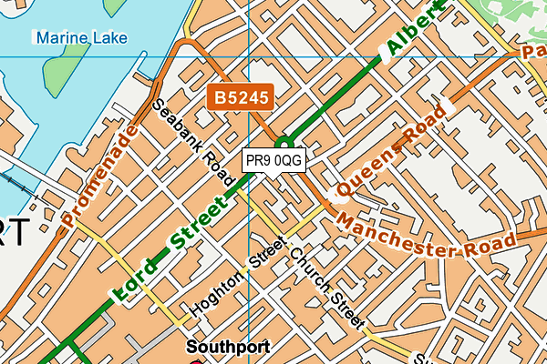 PR9 0QG map - OS VectorMap District (Ordnance Survey)