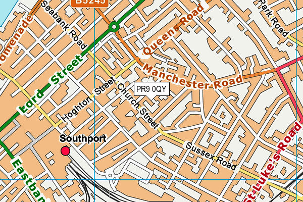 PR9 0QY map - OS VectorMap District (Ordnance Survey)