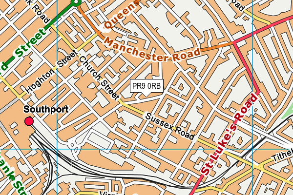 PR9 0RB map - OS VectorMap District (Ordnance Survey)