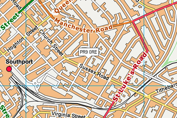 PR9 0RE map - OS VectorMap District (Ordnance Survey)