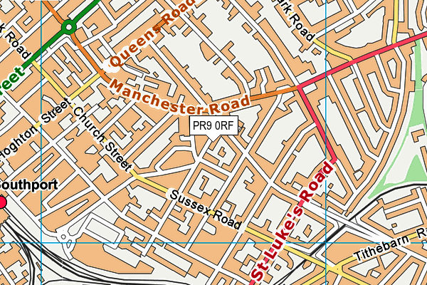 PR9 0RF map - OS VectorMap District (Ordnance Survey)