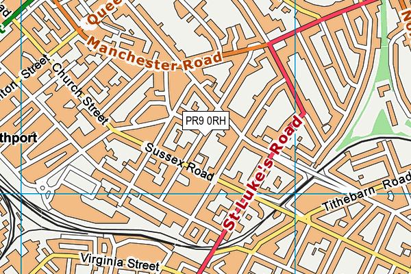 PR9 0RH map - OS VectorMap District (Ordnance Survey)