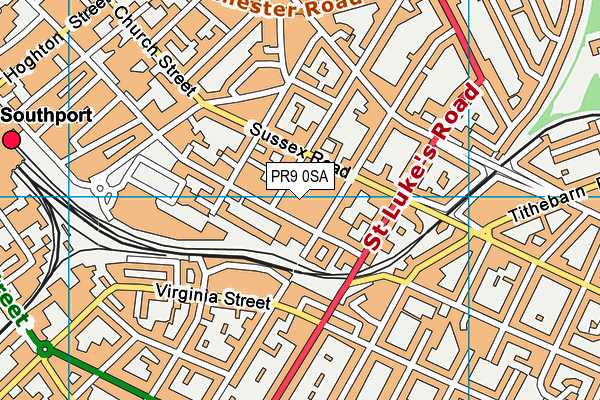 PR9 0SA map - OS VectorMap District (Ordnance Survey)