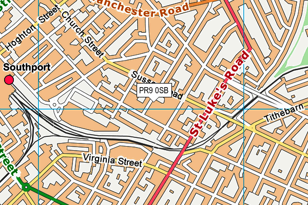 PR9 0SB map - OS VectorMap District (Ordnance Survey)