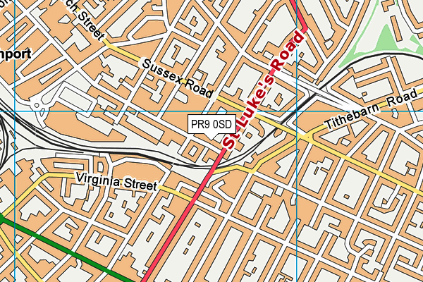 PR9 0SD map - OS VectorMap District (Ordnance Survey)