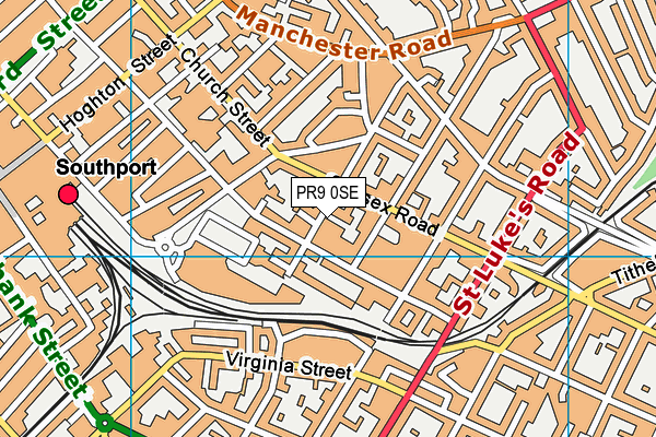 PR9 0SE map - OS VectorMap District (Ordnance Survey)