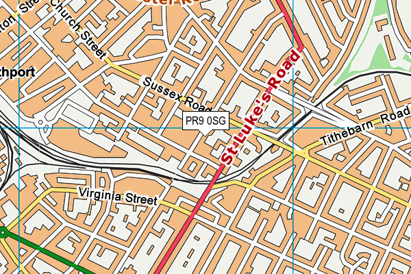 PR9 0SG map - OS VectorMap District (Ordnance Survey)