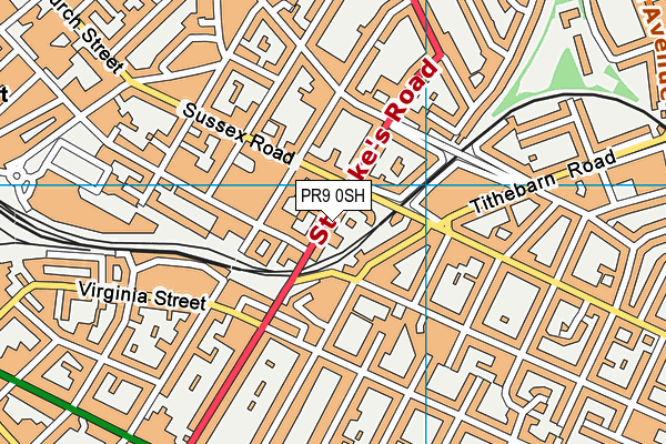 PR9 0SH map - OS VectorMap District (Ordnance Survey)