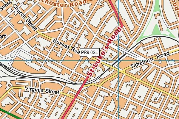 PR9 0SL map - OS VectorMap District (Ordnance Survey)