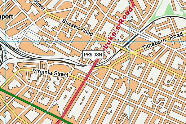 PR9 0SN map - OS VectorMap District (Ordnance Survey)