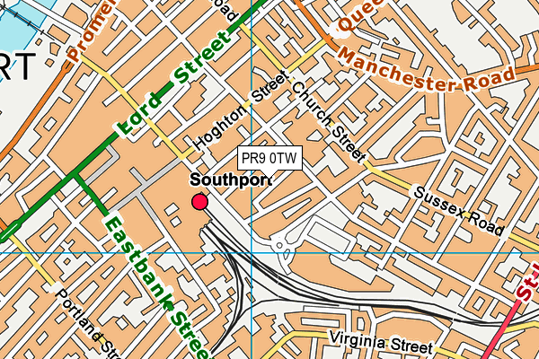 PR9 0TW map - OS VectorMap District (Ordnance Survey)