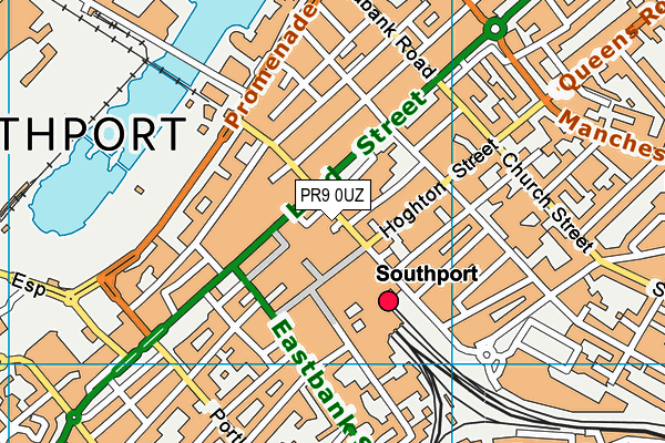 PR9 0UZ map - OS VectorMap District (Ordnance Survey)