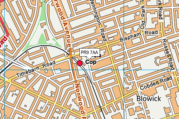 PR9 7AA map - OS VectorMap District (Ordnance Survey)