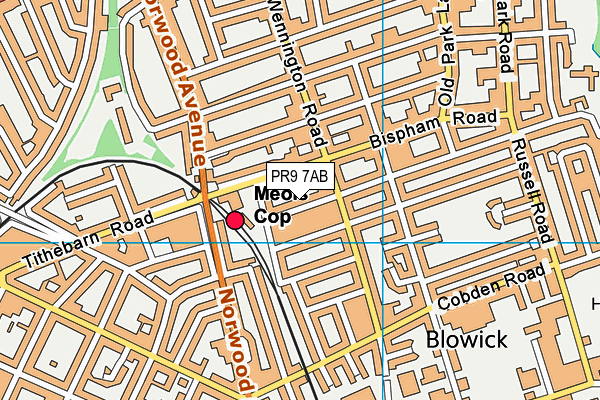 PR9 7AB map - OS VectorMap District (Ordnance Survey)