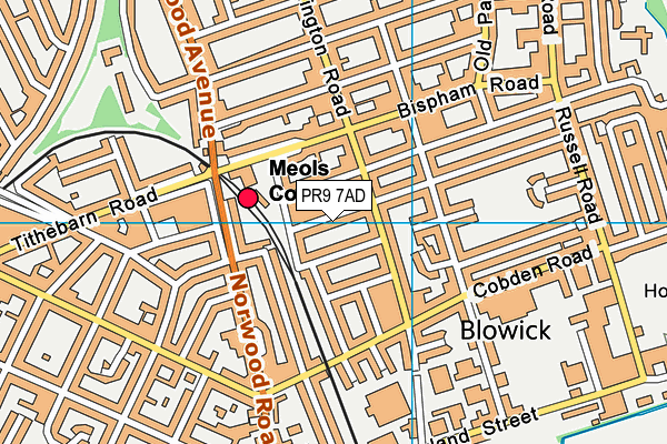 PR9 7AD map - OS VectorMap District (Ordnance Survey)