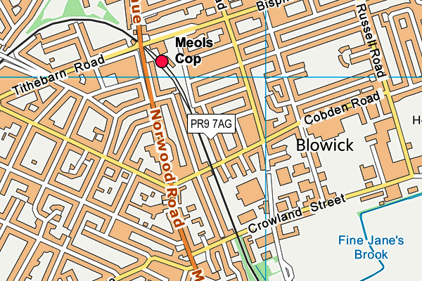 PR9 7AG map - OS VectorMap District (Ordnance Survey)