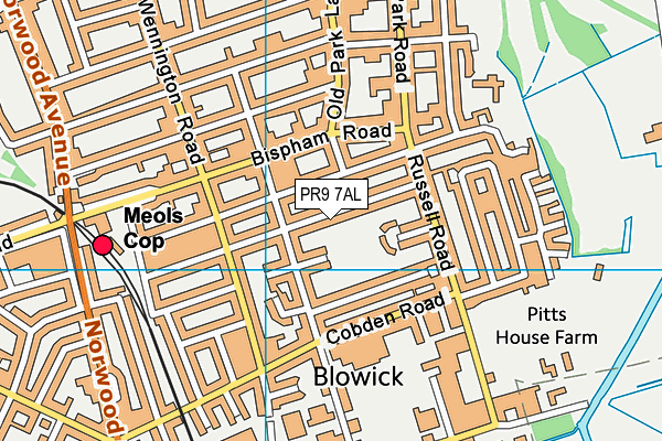 PR9 7AL map - OS VectorMap District (Ordnance Survey)