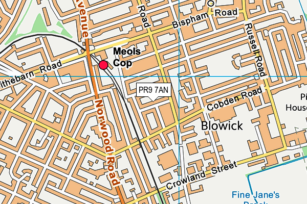 PR9 7AN map - OS VectorMap District (Ordnance Survey)