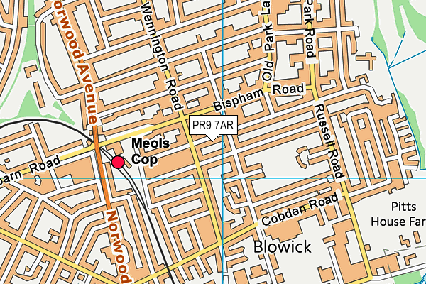 PR9 7AR map - OS VectorMap District (Ordnance Survey)