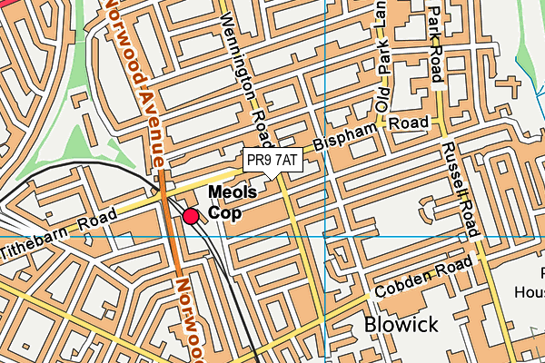 PR9 7AT map - OS VectorMap District (Ordnance Survey)