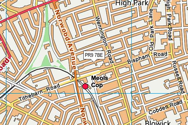 PR9 7BE map - OS VectorMap District (Ordnance Survey)