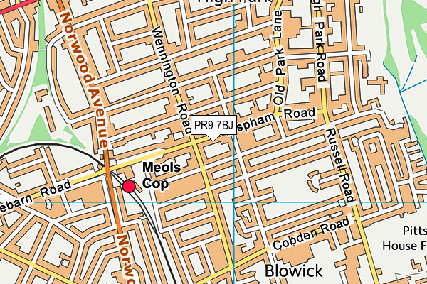 PR9 7BJ map - OS VectorMap District (Ordnance Survey)