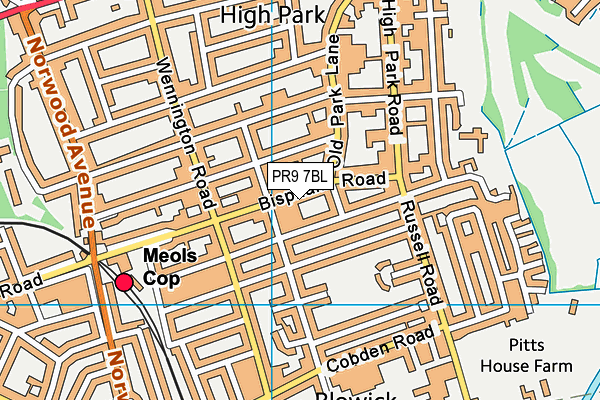 PR9 7BL map - OS VectorMap District (Ordnance Survey)