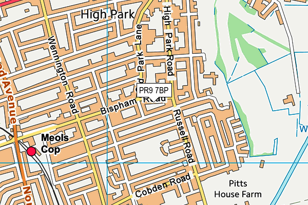 PR9 7BP map - OS VectorMap District (Ordnance Survey)