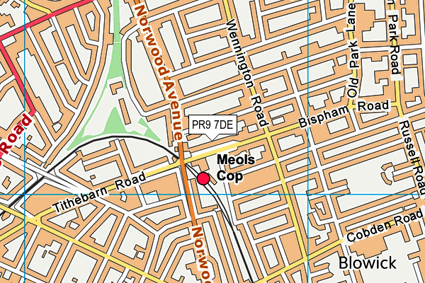 PR9 7DE map - OS VectorMap District (Ordnance Survey)